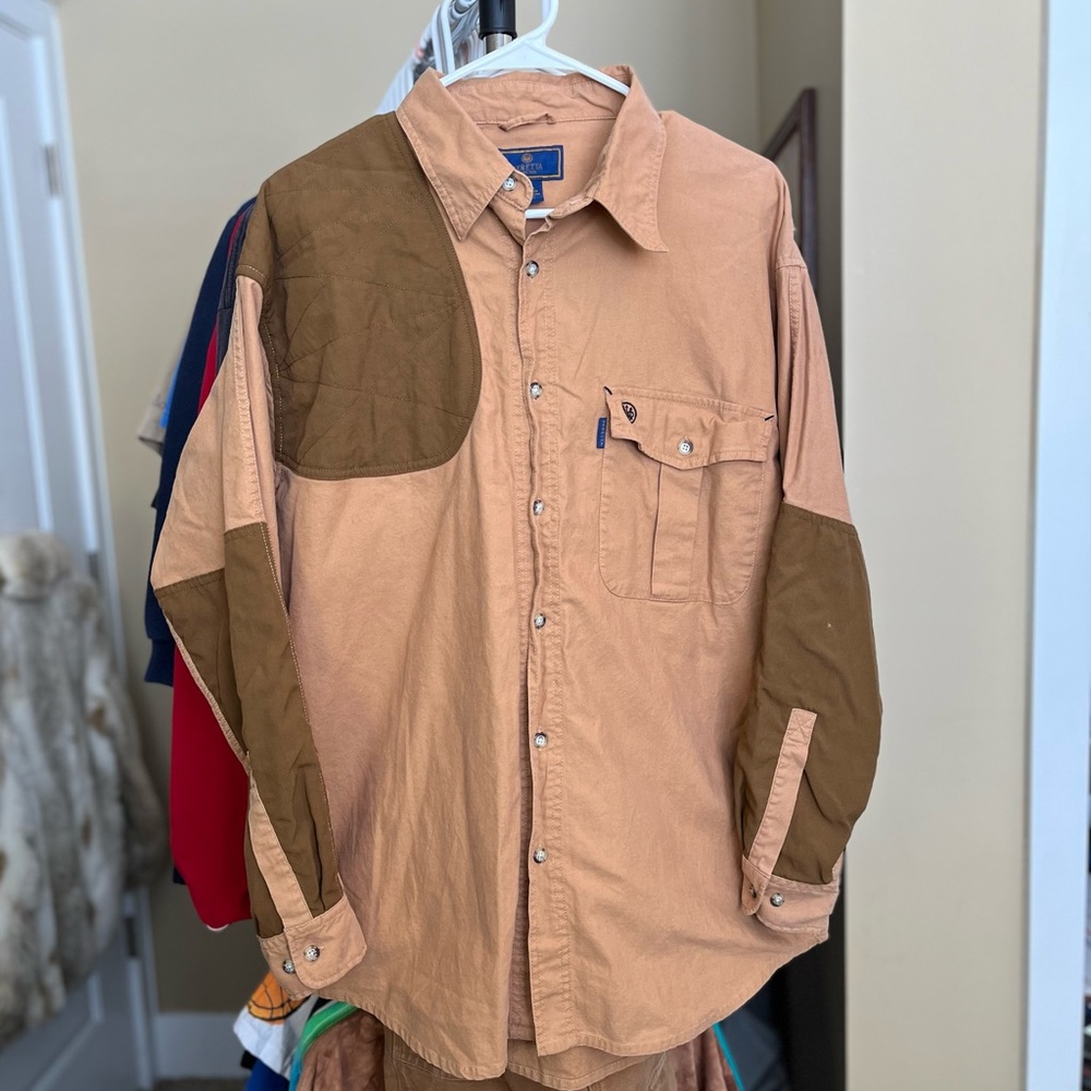 Beretta Button Up, Mens L, Brown